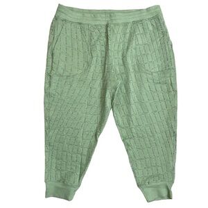 Nike Yoga Luxe Green Quilted Reversible Joggers Gym Yoga Sweats